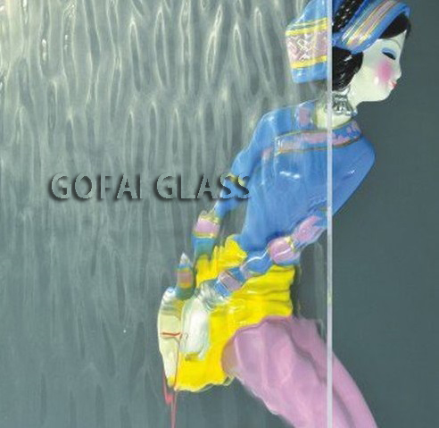 Water clear patterned glass