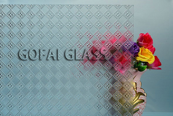 Silesia clear patterned glass